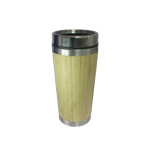 Copo Bambu 500 ml com Tampa Inox
