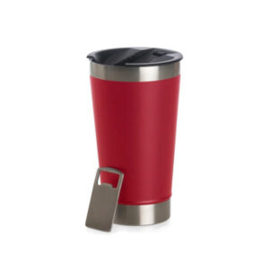 Copo Stanley Vermelho Inox 500ml com Tampa e Abridor