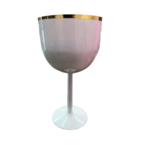 Taça de Gin Acrílico com Detalhe Dourado 500ml
